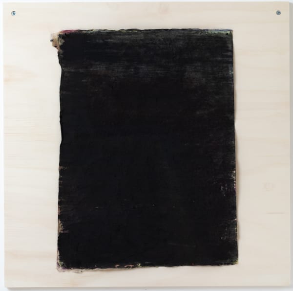 Nathan Bertet, Entrée de l’atelier (papier noir), 2021