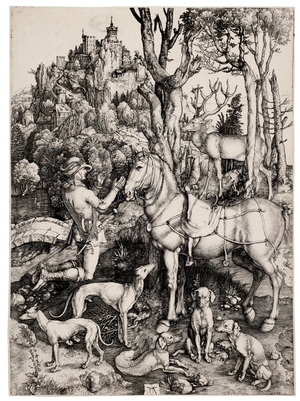 Albrecht Dürer - St Eustace (B. 57; M., Holl. 60), circa 1501