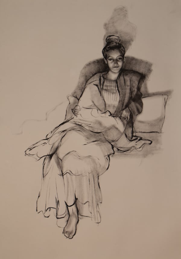 Hosein Shirahmadi, Seated Girl, 2024