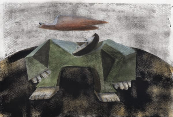 Shiva Noroozi, Red bird, 2020