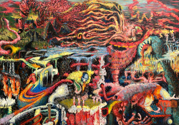 Shima Faridani, An upside-down lion dream, 2022