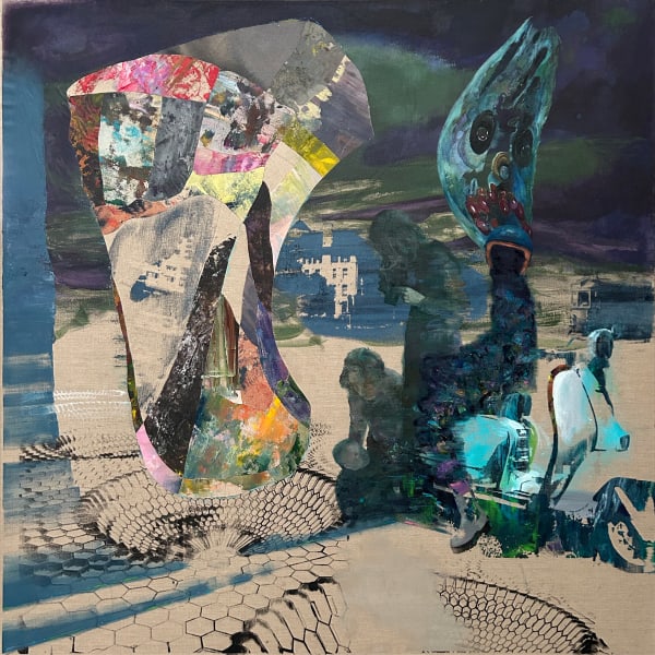 Greg Creek, Black-Egg painting, 2024