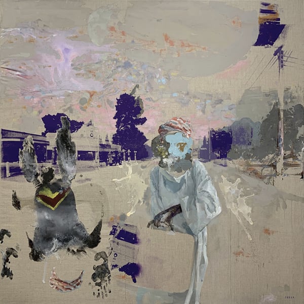 Greg Creek, Refuge–Guernsey painting, 2019