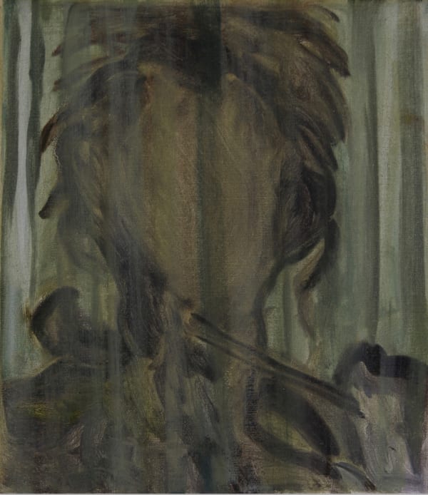 Ella Dunn, Self portrait on the corrugated Iron, 2022