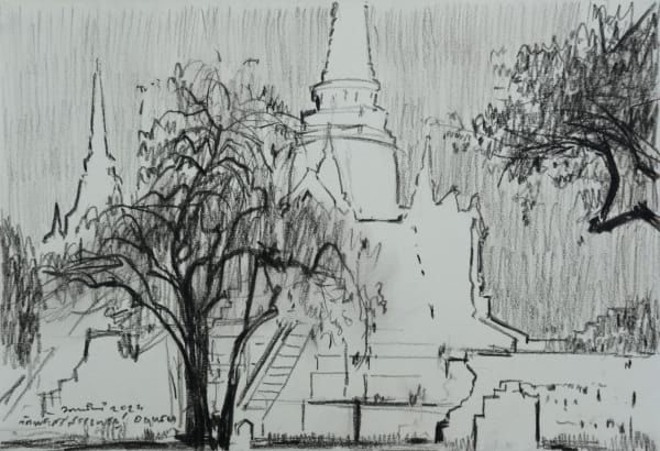 Noppanan Thannaree, Sketch from Ayutthaya #4, 2023