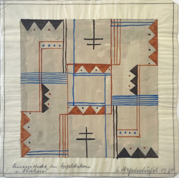Annemarie Scherer H., Entwurf für Leinendecke / Design for linen blanket, 1930