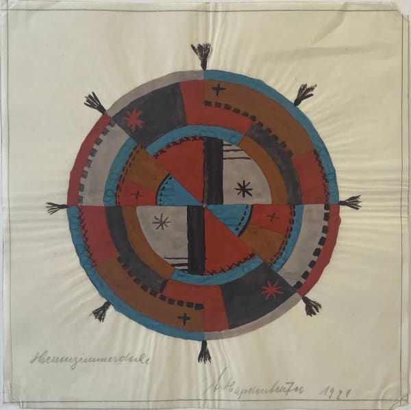 Annemarie Scherer H., Herrenzimmerdecke / Gentlemen's throw, 1929