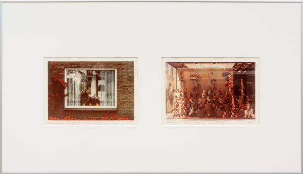 Dan Graham, Left: "Picture Window", typical home, Eindhoven, Holland. Right: Showcase Window in Shoe Shop, Eindhoven, Holland, 1977