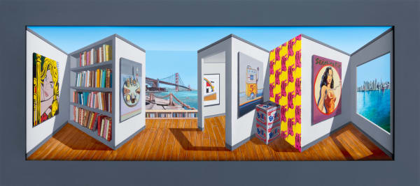 Patrick Hughes, Golden Gate, 2024