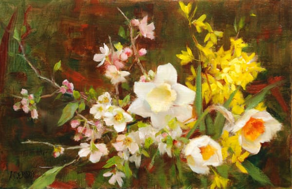 Kathy Anderson, Spring with Apple Blossoms