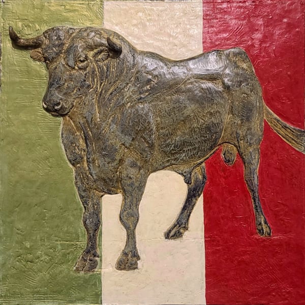 Rod Zullo, Bull with Vertical Flag