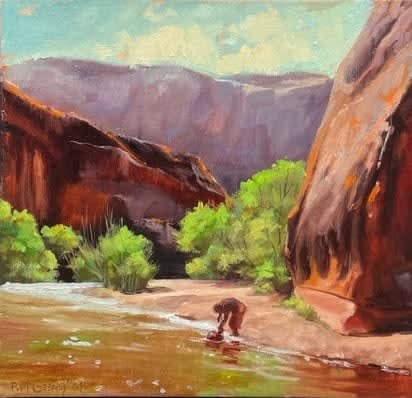 Fresh Paint 2025 Patricia McGeeney "Oasis Canyon de Chelly" Oil 12x12