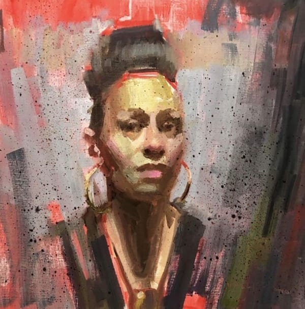 Vanya Allison, Mixed Media Portrait of a woman