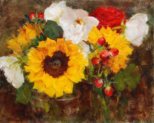 Kathy Anderson, Sunflowers and Roses