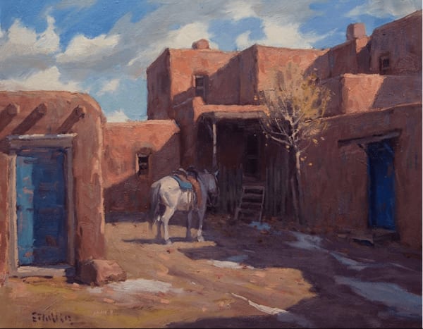 Phil Starke, Horse in Front of Adobe