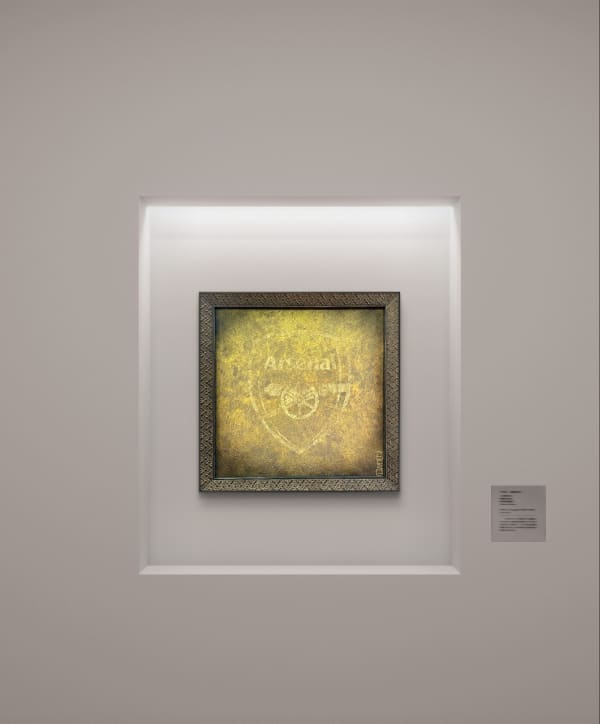 ARSENAL #3 Acrylic & mixed media on canvas Unique, Original (1 of 1) 46 x 46 cm unframed 50 x 50 cm (framed)