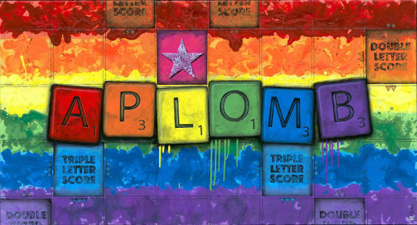 APLOMB #1 Acrylic, mixed media on canvas (1 of 1) 81 x 150 x 4 cm 31 7/8 x 59 x 1 5/8 in Series: Scrabl