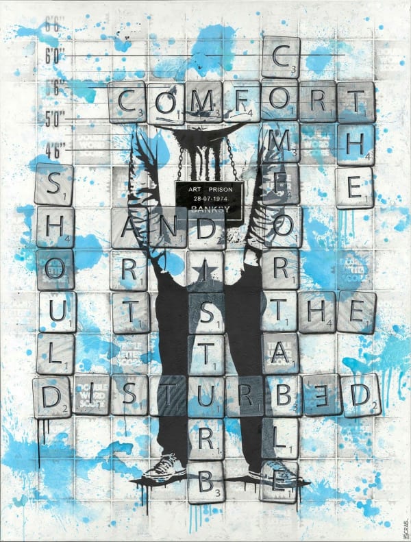 DISTURBED #1 Acrylic, mixed media on canvas (1 of 1) 133 x 175 x 4 cm 52 3/8 x 68 7/8 x 1 5/8 in Series: Don't Quote Me