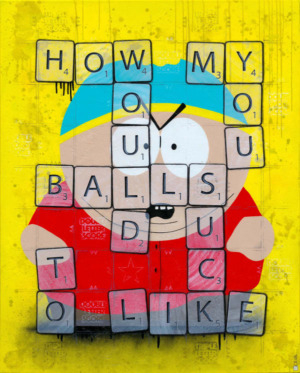BALLS#1 Acrylic, mixed media on canvas (1 of 1) 135 x 108 x 4 cm 53 1/8 x 42 1/2 x 1 5/8 in Series: Don't Make Me Laugh