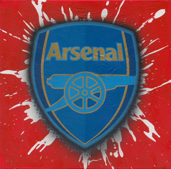 ARSENAL #6 Acrylic & mixed media on canvas Unique, Original (1 of 1) 46 x 46 cm unframed 50 x 50 cm (framed)