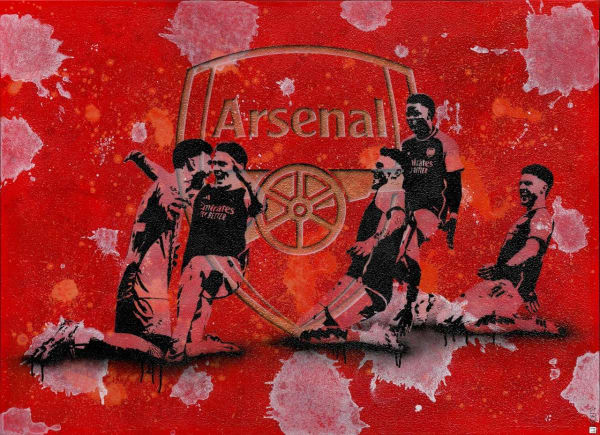 WE ALL FOLLOW #3 (EP), 2024 Unique, hand-finished Giclée print 85 x 116 x 4 cm Limited Edition of 20 + 2 A.P. Series: We all Follow the Arsenal