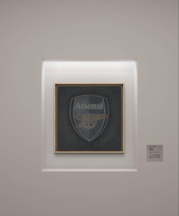 ARSENAL #2 Acrylic & mixed media on canvas Unique, Original (1 of 1) 46 x 46 cm unframed 50 x 50 cm (framed)