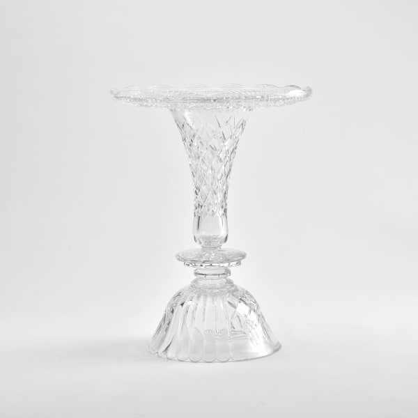 Edward Waring Champagne Table #36, 2023 vintage crystal and glass, epoxy adhesive 44 x 33 cm