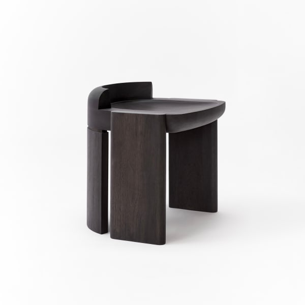 Studio Don Cameron Nevers Stool (Black), 2022 Solid American Oak Black stain wood oil / matt lacquer 49.5 x 50 x 45 cm Edition of 20 plus 4 AP