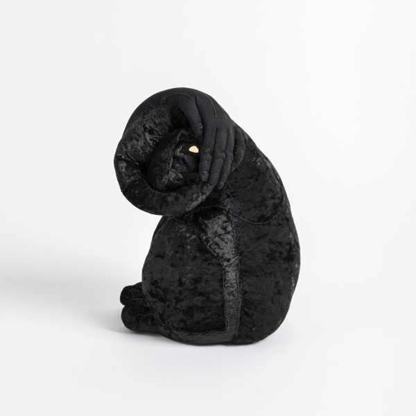 Tarryn Gill Trickster (Hiding) , 2021 mixed media (EPE foam, handstitched stretch velvet & lycra, mirror) 40 x 25 x 20 cm