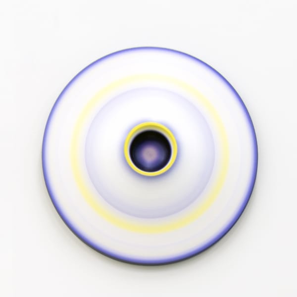 Marion Borgelt Sol Y Sombra: Tondo No. 4, 2021 oil, canvas, timber Ø 42 x 7 cm