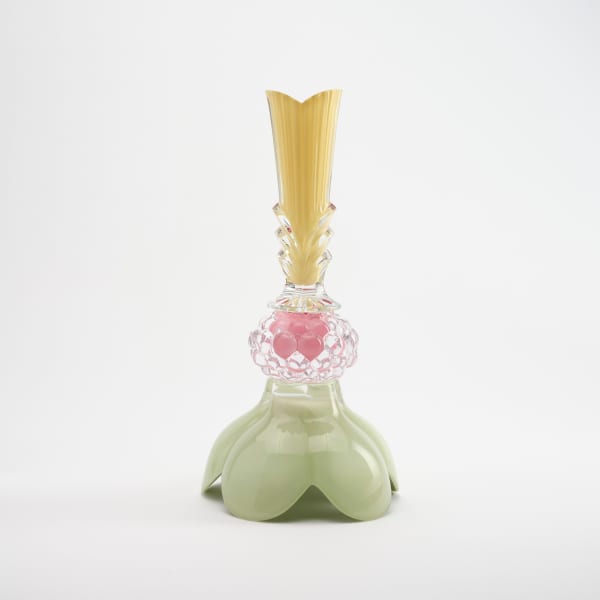 Edward Waring Eperdue, 2023 vintage crystal and glass, epoxy adhesive, acrylic paint, hard acrylic extender 40 x 20 cm