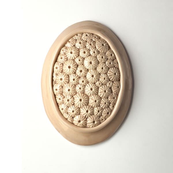 Angela Valamanesh Flesh 1, 2024 ceramic on ply board 41 x 29 x 8.5 cm