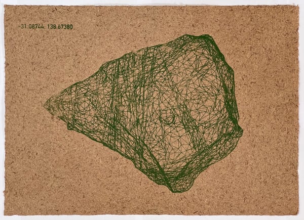 Kyoko Hashimoto and Guy Keulemans, Copper verdigris print on kurrajong, 2024