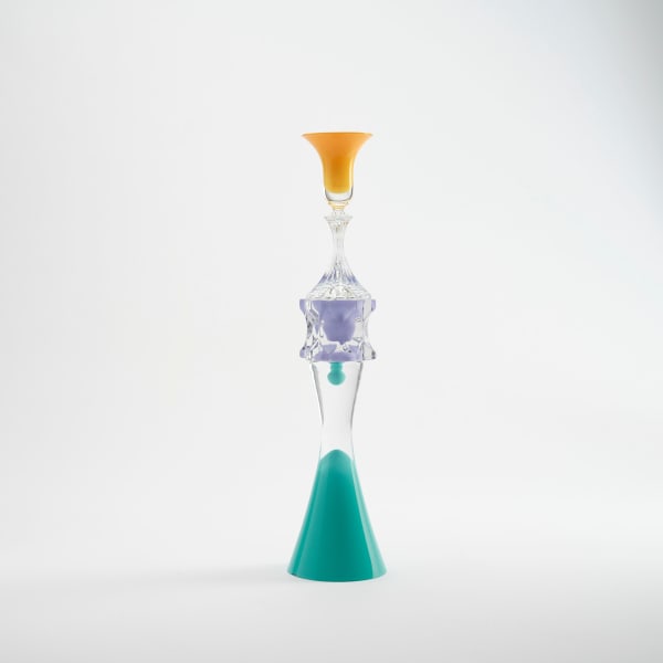 Edward Waring Satellite of Love, 2023 vintage crystal and glass, epoxy adhesive, acrylic paint, hard acrylic extender 42.5 x 10 cm