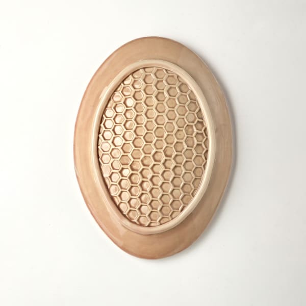 Angela Valamanesh Flesh 5, 2024 ceramic on ply board 43 x 30 x 7 cm