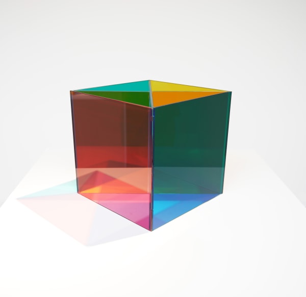 Luftwerk Color Space No. 3, 2025 Glass with film 13 x 13 x 13 inches