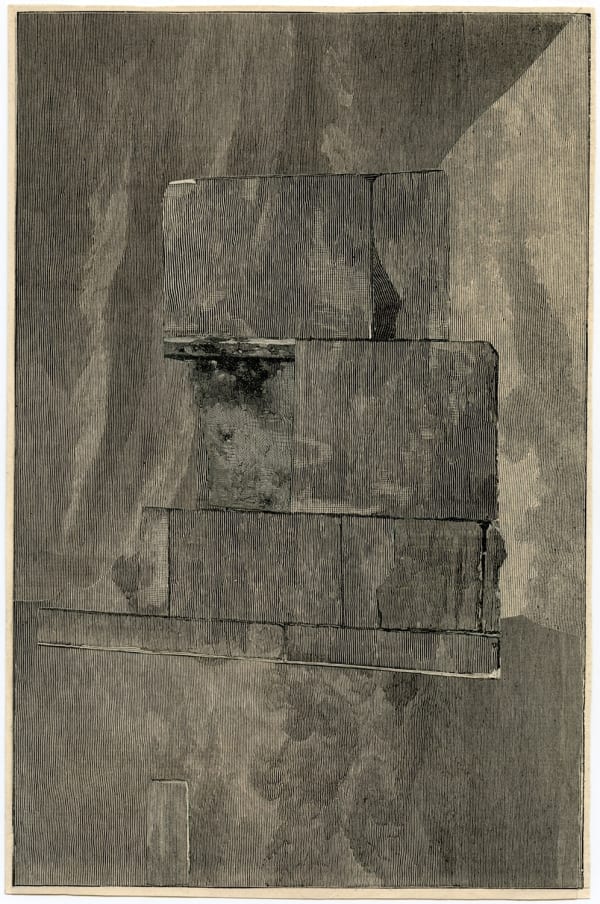 Dean Smith environment #33, 2020 collage of found illustrations 13 1/4 x 10 7/16 inches framed