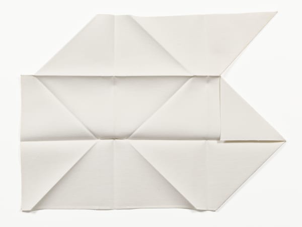 Jo Sandman Untitled (Folded Linen), 1974 (ca.) Folded fabric, linen 17.5 x 24 inches
