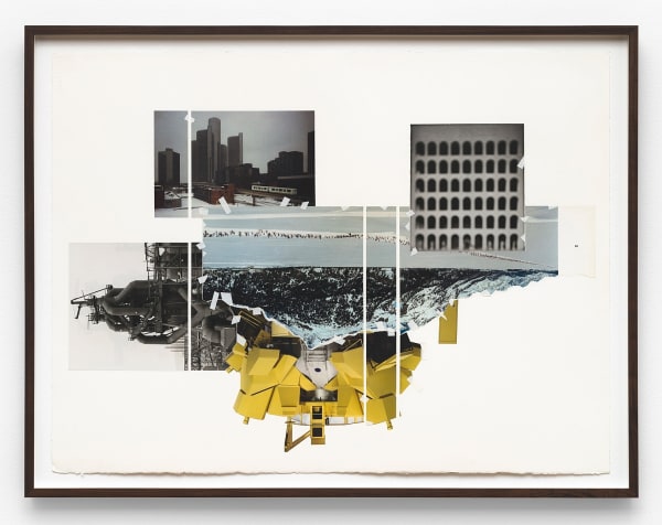 Marshall Brown Periphery, 2023 collage on Arches watercolor paper, artist’s tape 22 1/2 x 30 inches framed