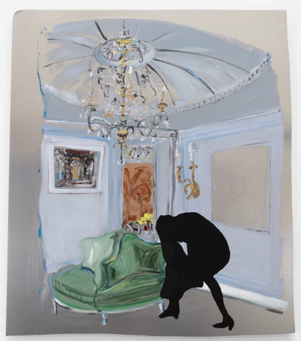 Keer Tanchak Marble cheeks, 2024 Oil on aluminum 27.75 x 24.5 inches