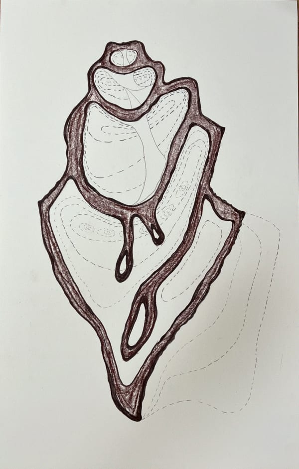 Jeanne Gang Topography 2, 2024 Chalk, charcoal, graphite on illustration board 31.5 x 20 inches