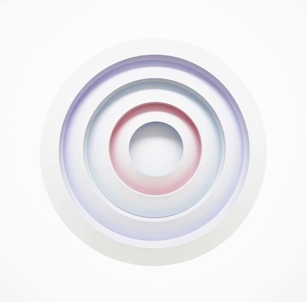 Luftwerk Aurae Quartet No. 2, 2025 Aluminum and acrylic paint 33 inch diameter 3 inch depth