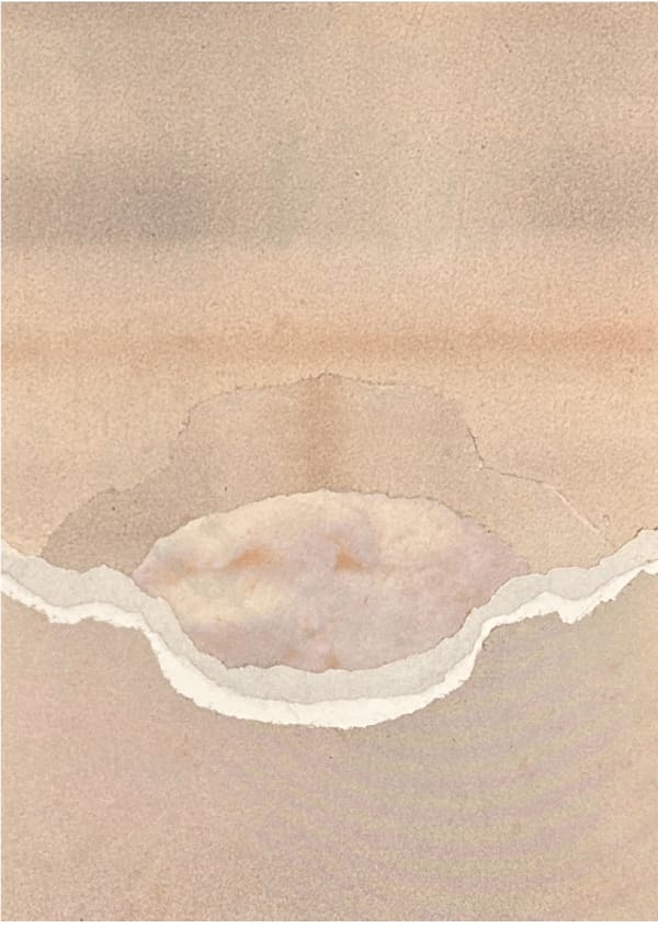 Untitled Collage (Pink and gray landscape)