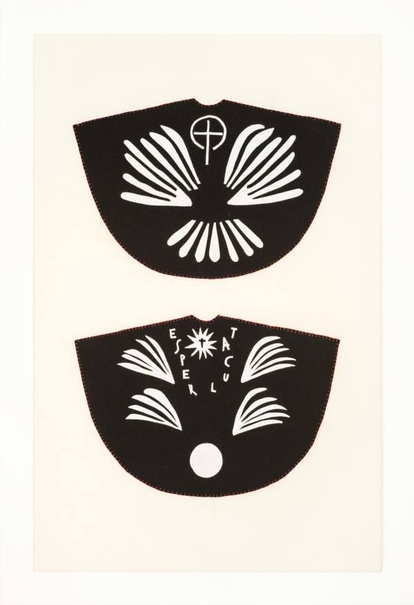 Matisse's Black Chasuble (Felt, Front and Back)