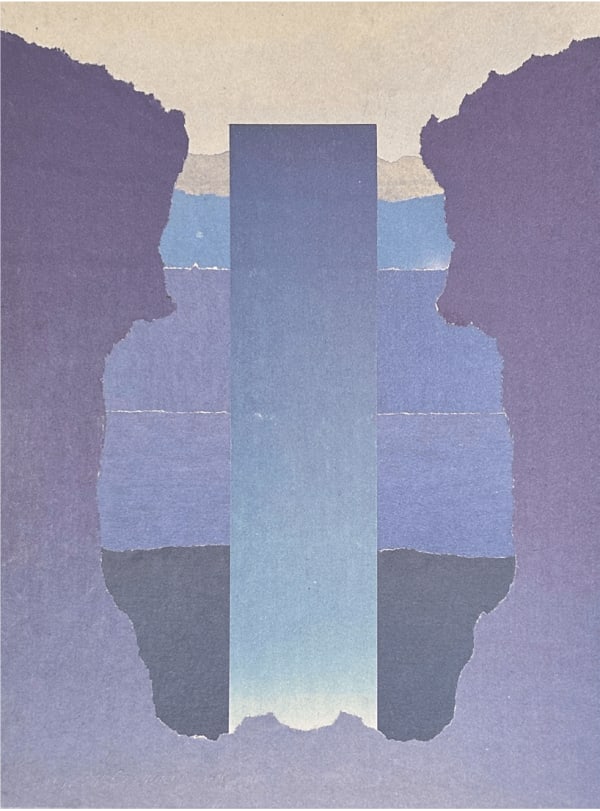 Collage #76 (purple and blue construction)