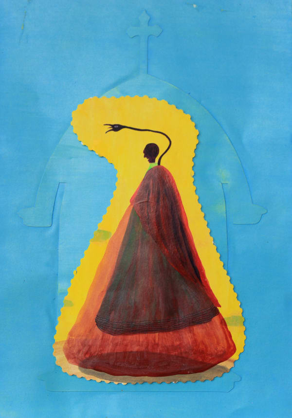 Sivasubramaniam Kajendran Untitled V, 2024 Mixed Media on Paper 41 x 27 cm 16 1/8 x 10 5/8 in