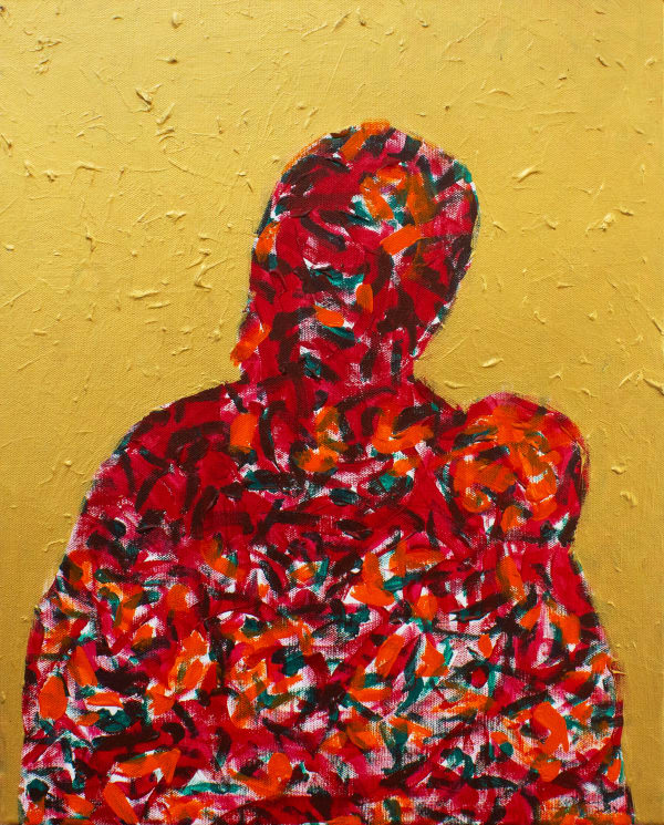 Chandraguptha Thenuwara Mother & Child, 2023 Acrylic on Canvas 50 x 40 cm 19 3/4 x 15 3/4 in