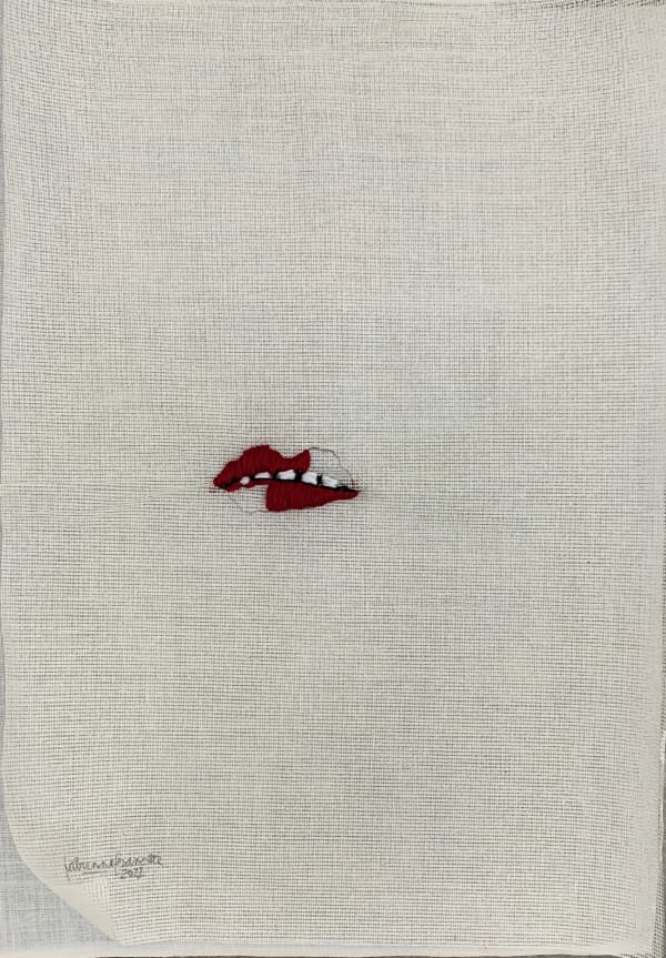 Fabienne Francotte The Invisible Words 03, 2022 Embroidery on Fabric 28 x 40 cm 11 1/8 x 15 3/4 in