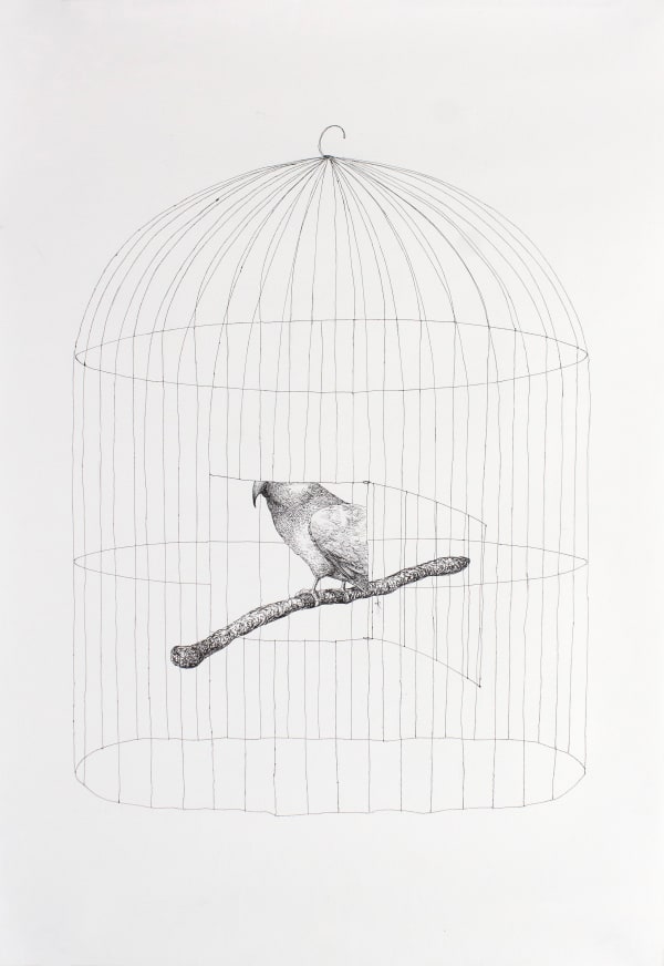 Firi Rahman Enclosure V, 2022 Pen on Paper 63 x 44 cm 24 3/4 x 17 3/8 in