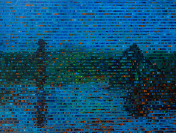 Chandraguptha Thenuwara Neo Glitch: Wasteland, 2025 Acrylic on Canvas 123 x 153 cm 48 3/8 x 60 1/4 in